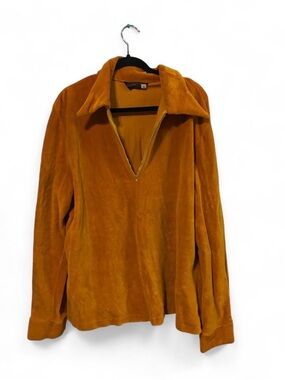 Sears Men's Zip-Up Sweater in Mustard Brown